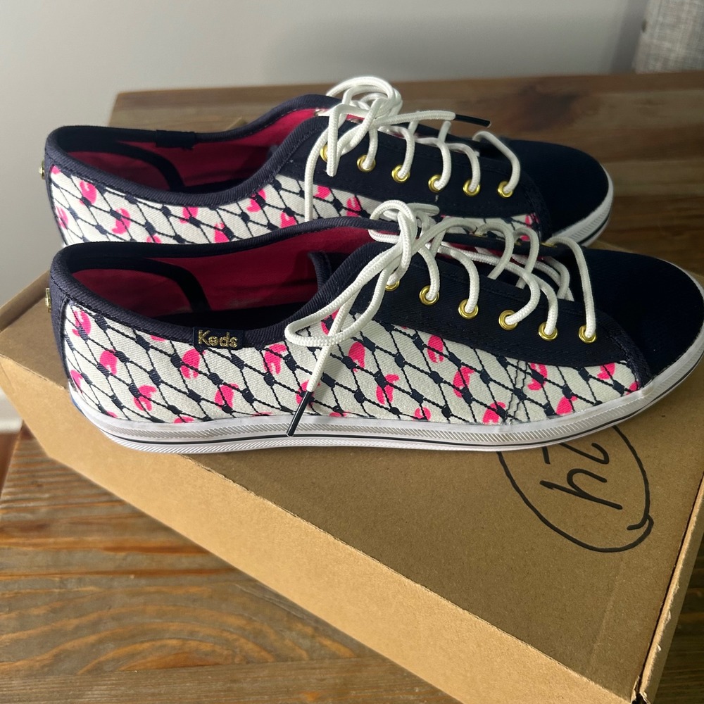 Keds‎ collab Alania Marie Sneakers Lobster Print Canvas Lace Up Casual Shoes - Picture 4 of 8